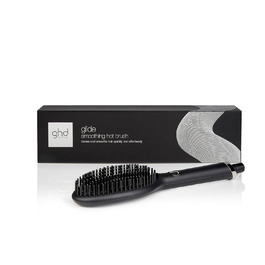 Гладка щітка ghd Glide: для шовковистого та блискучого волосся, випрямляє та дисциплінує сухе волосся, без пуху, для всіх типів волосся, без екстремальних пошкоджень, чорна