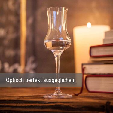 Набір келихів Stölzle Lausitz Grappa 6 шт, 90 мл для бренді, лікеру, граппи. Келихи зі ніжкою, преміум-якість, можна мити в посудомийній машині
