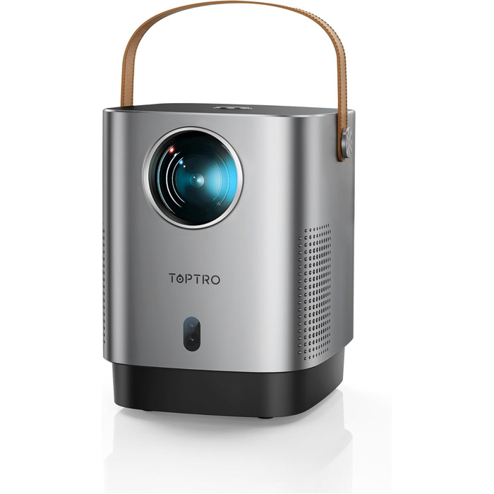 Портативний проєктор TOPTRO Mini Beamer - 18000 люмен, 1080P Full HD, WiFi6, Bluetooth, 4D/4P корекція трапеції, електрофокус, захист від пилу, 200 дюймів для TV Stick/Smartphone/HDMI/USB