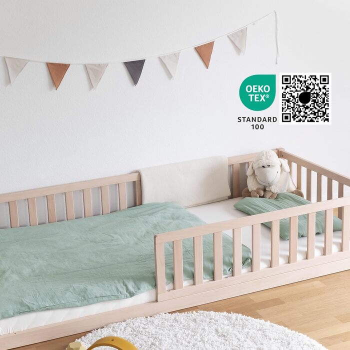 Набір постільної білизни Ehrenkind® з мусліну | 100% органічна бавовна | Standard 100 by Oeko-TEX | 100x135cm + 40x60cm, джинсовий колір