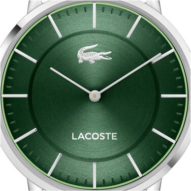 Годинник чоловічий Lacoste Crocorigin Quartz (світло-зелений) на браслеті (сталь/шкіра)