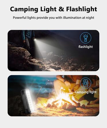 Сонячний Power Bank WASTDE 26800mAh з сонячною панеллю, чорний: зарядний пристрій для телефону, планшета, з ліхтариком (SOS), водонепроникний, для кемпінгу та подорожей