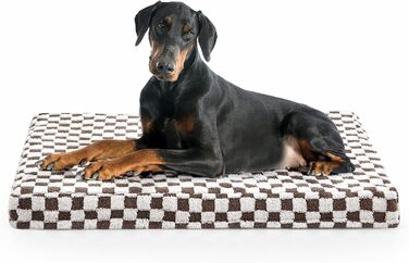 JOEJOY Extra Large Orthopedic Dog Bed, Extra Large Washable Cat Bed Dog Cushion with Memory Foam Washable Removable Waterproof Lining Orthopedic Dog Bed Gray (L 112 x W 82 x H 8 cm, Chocolate)