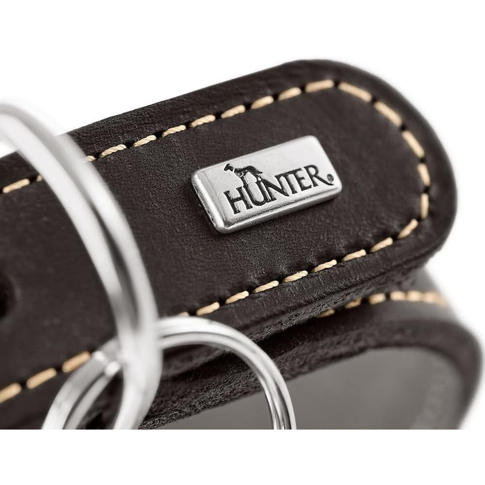 Нашийник для Віндхаундів Hunter Aalborg, колір Cognac, міцне м'яке шкіряне, розподіл тиску, захист гортані, Made in Germany, розмір 37