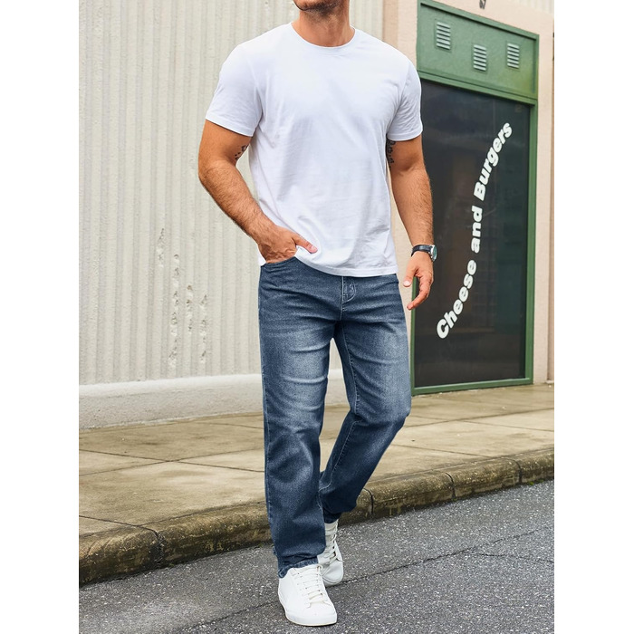 Чоловічі джинси Runcati Regular Fit темно-сині, еластичні, базові, повсякденні