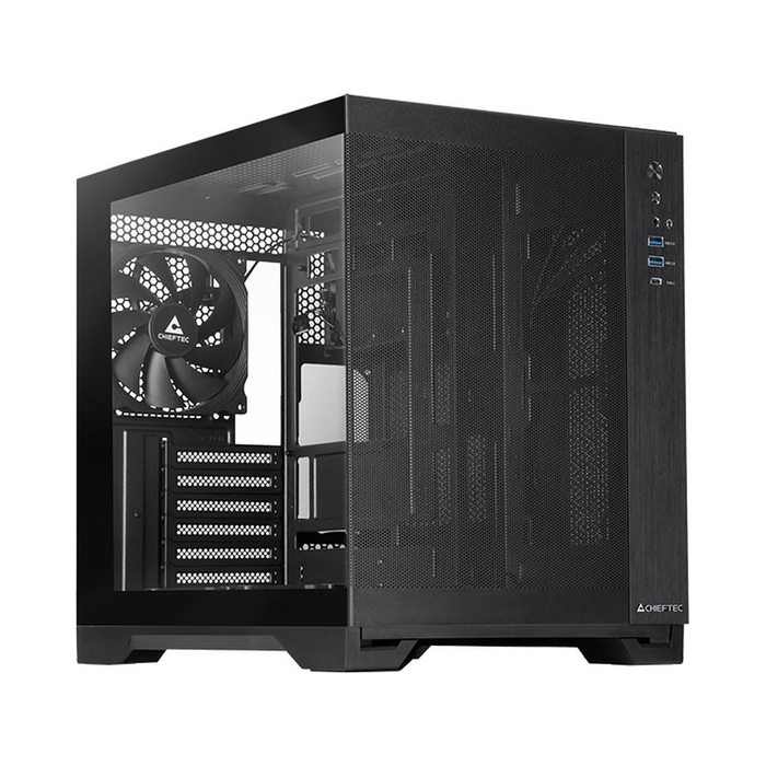 Корпус Chieftec VISIO AIR GM-30B-M-OP ATX, чорний, з вікном, без блоку живлення