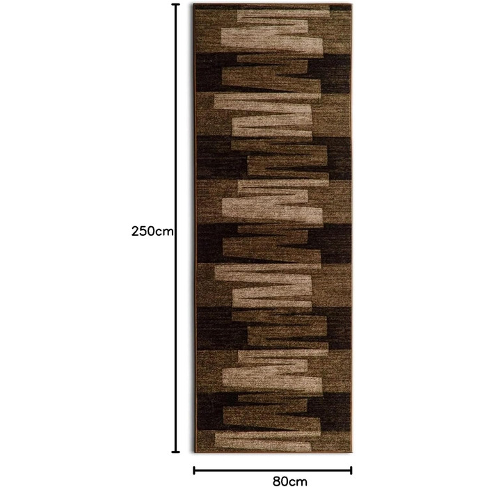 Теппих Läufer Teppich Brücke Teppichläufer Veneto (Коричневий, 80 x 250 см)