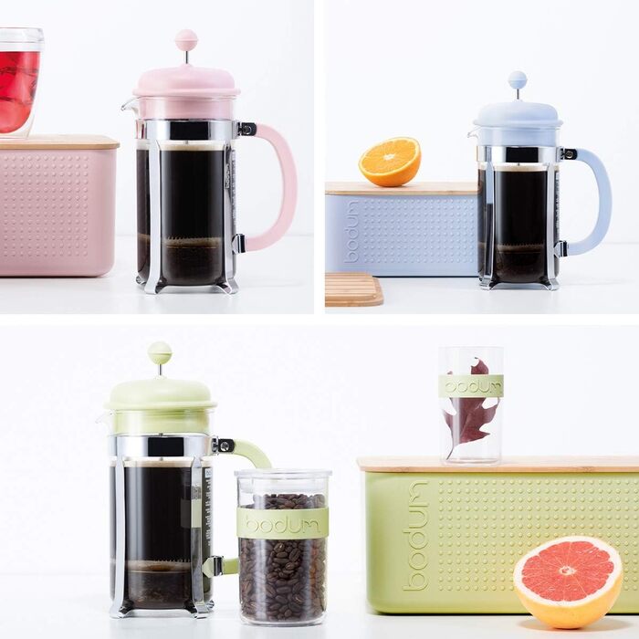 Bodum CAFFETTIERA Coffee Maker (French Press System, Permanent Stainless Steel Filter, 1.0 liters) Cream, Creme 8 Cup Cream