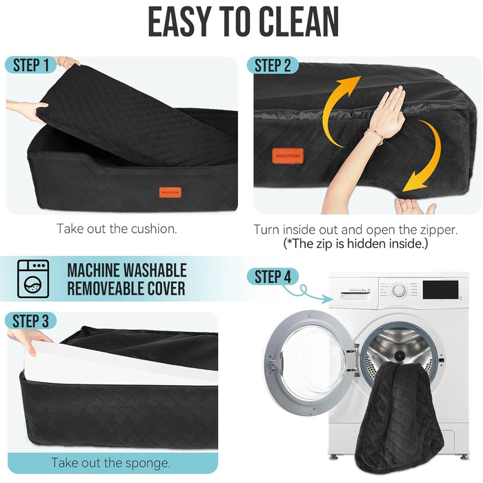 Автокрісло для собак великих порід до 45 кг, чорне, з двома страхувальними ременями, миється