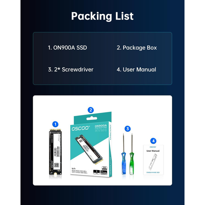 SSD 2TB NVMe PCIe Gen3.0x4 для Mac (2013-2018) - Швидкість до 2000 МБ/с читання, 1600 МБ/с запису