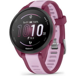 Garmin Forerunner 165 43mm: Розумний годинник для бігу з AMOLED екраном, до 11 днів роботи, 25+ спортивних функцій, рекомендації тренувань та моніторинг здоров'я