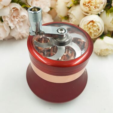 Ручний шліфувальник з прозорою кришкою (червоний)