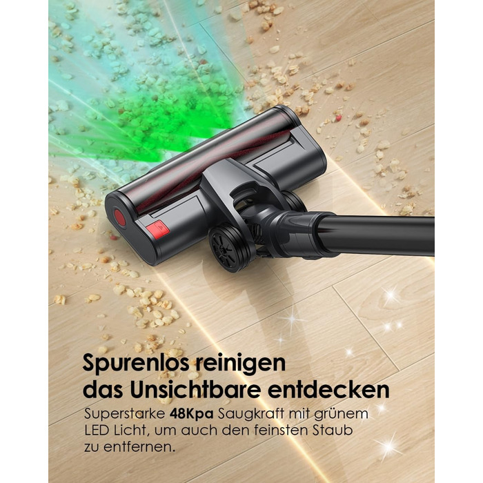 Бездротовий пилосос Linkifly A11: потужний акумуляторний пилосос, 600 Вт, 48 кПа, 60 хв роботи, технологія Anti-Tangle, для твердих підлог, килимів та плитки