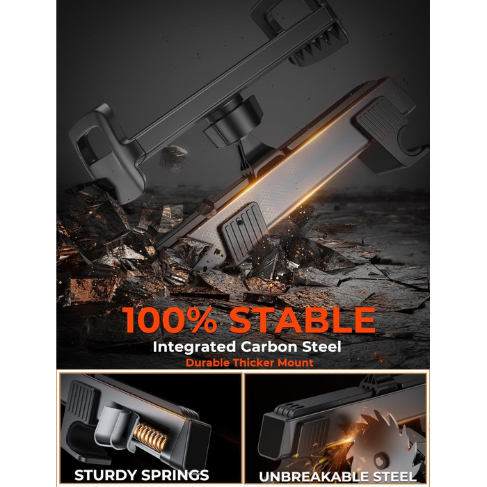 Тримач для планшета в авто Tryone - кріплення на підголівник, 360° обертання, сумісний з iPad, Smartphone, Switch, Tabs, 4.7-13 дюймів