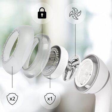 Duronic FS16USB: Бездротовий видалення ворсу для одягу, регульована ручка, для шерсті, шовку та вовни, ергономічний дизайн