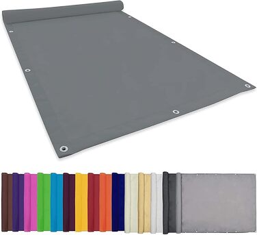 CHBIN Shade Sail for Gazebo Sunset Deluxe 1.5x2M 99% Shade Fabric With Grommets Waterproof SunSail Shade Sail Sun Protection incl. Fixing Ropes For Garden Terrace Balcony, Light Grey, 22073