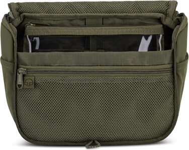 Чоловіча та жіноча косметичка Johnny Urban Kulturtasche Logan чорного кольору - велика, для подорожей, з прозорим кишеньком для рідин (Olive)