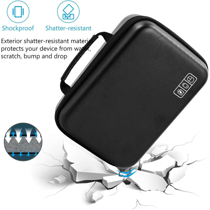 ProCase Electronic Accessories Organizer, Travel Accessory Organizer Bag, Portable Electronic Cable Bag for MacBook Power Adapter, Cables, Apple Pencil, Mouse, USB Flash Drive, Power Bank, SD Card