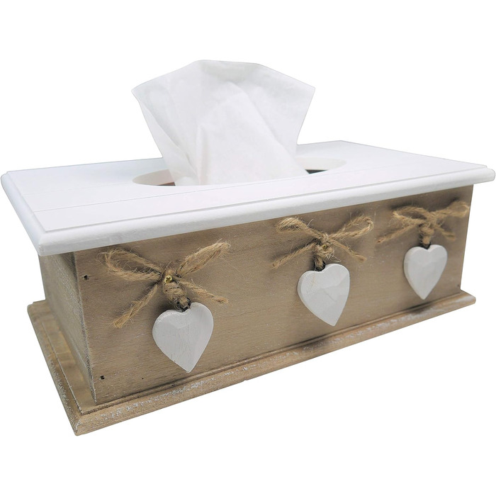 Khevga Cosmetic Tissue Box - Elegant Tissue Box in Brown, Decorative Storage for Cosmetic Tissues, Ideal for Bathroom, Living Room or Office