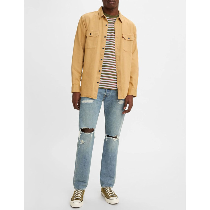 Джинси Levi's 501 Original Fit чоловічі, класичний крій, синій денім