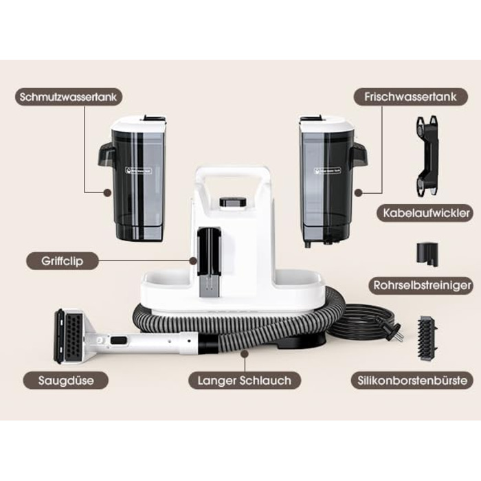 Многофункціональний мийкий пилосос для килимів, меблів та авто. Мийка килимів, диванів, оббивки. Потужний 450W мотор.
