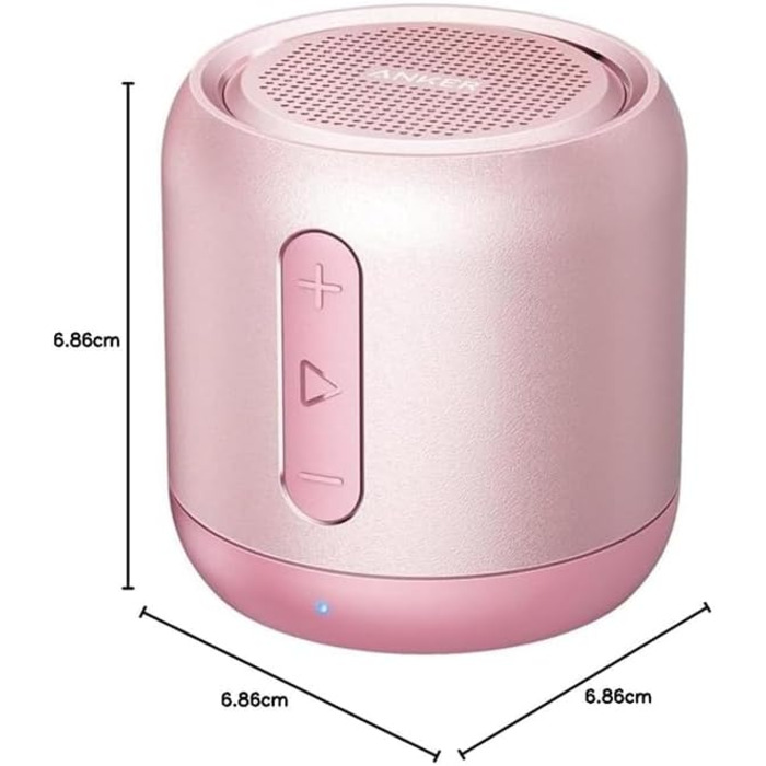Портативна Bluetooth колонка Anker Soundcore Mini, рожева: 15 годин відтворення, FM радіо, потужний бас