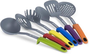 Набір кухонних аксесуарів Alpina Küchenhelfer 7 шт. з поворотним підставкою – кухонне приладдя з силікону для приготування їжі