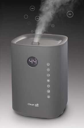 Зволожувач повітря з UVC-стерилізацією, іонізатором та ароматерапією Clean Air Optima CA-605 Smart Top Filling (Титан)
