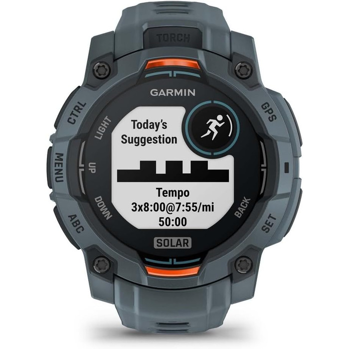 Годинник Garmin Instinct 3 Solar 45 мм - сонячна зарядка, 45 мм, один розмір