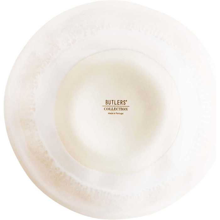 Набір посуду BUTLERS Atlantis 12 предметів: тарілки та миски | Керамічний посуд для 4 осіб | Стиль бохо, бежевий колір, для мікрохвильової печі та посудомийної машини