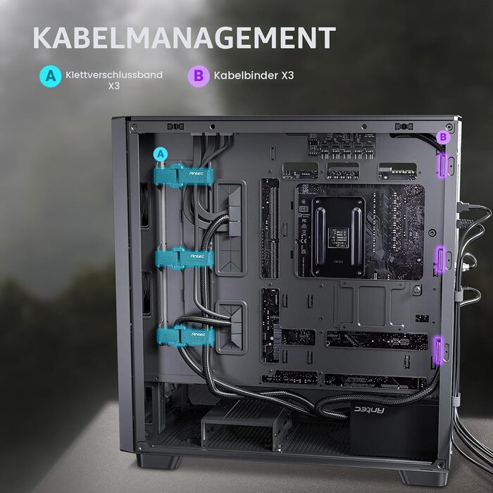 Корпус для ПК Antec Flux Midi Tower, чорний матовий, Gaming Case
