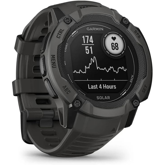 Garmin Instinct 2 – GPS-годинник з нескінченним часом роботи акумулятора (Solar, Шкіряно-сірий, 50 мм)
