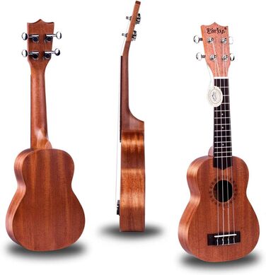 Укулеле Everjoys Sopran 21 дюйм: стартовий набір для дорослих з чохлом, тюнером, нотами та плектром