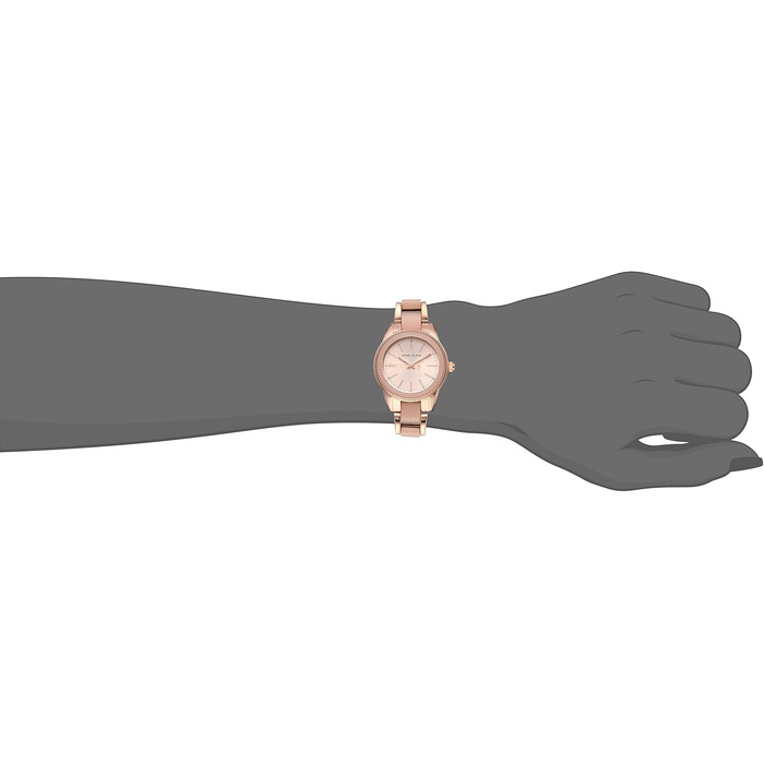 Жіночий годинник Anne Klein з樹脂-браслетом у кольорі рожеве золото (Pink/Roségold)