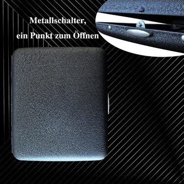 Металеве тютюнопакувальник для 20 цигарок, чорний матовий (2 шт.)