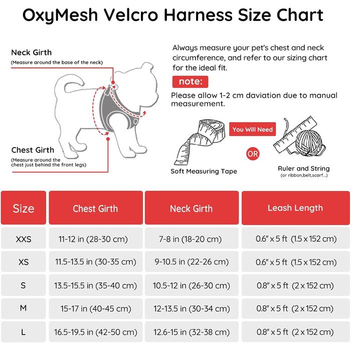 Шлейка для собак BELLA & PAL для маленьких собак з повідком, Step-in шлейка з Air Mesh, анти-тяга, світловідбиваюча, дихаюча, для цуценят, котів, червона, XS (30-35 см обхват грудей)