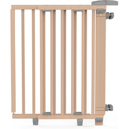 Захист для сходів Geuther Oris | Дверний замок для сходів з кріпленням, ширина 67-95 см | Дверний замок з розсувною дверцятами | Дерев'яне дитяче захисне ворота, натуральний лак 67-95 см