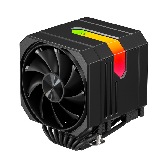 upHere Охолоджувач процесора up2KC8 з RGB підсвічуванням, подвійна вежа, 8 теплових трубок, 120мм вентилятор, сумісний з AMD AM4/AM5 та Intel 2011/2066