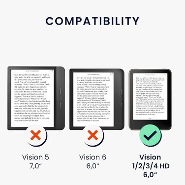 Чохол kwmobile для Tolino Vision 1/2/3/4 HD: чохол з екошкіри з дизайном 