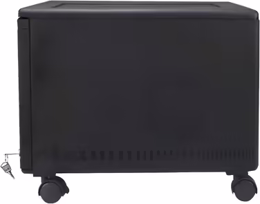 Storex 61264A01C File Cabinet with 1 Drawer, Steel, with Lock and Key, 37 x 32 x 46 cm, Black/Dark Gray
