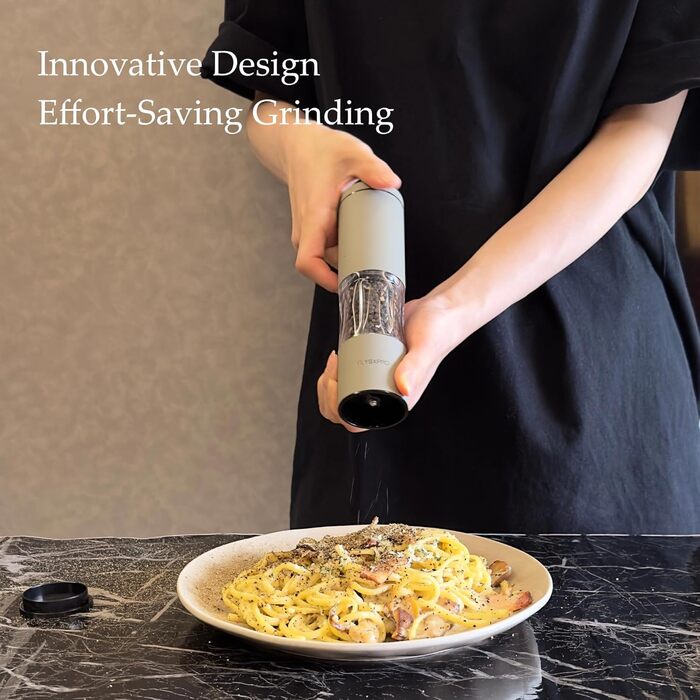 Набір мельниць для солі та перцю з регулюванням помелу | Ручні мельниці з можливістю заправки | Керамічний механізм | Кухонний аксесуар (2 шт, Greige)