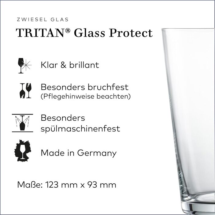 Zwiesel Glas Water Glass Together 0.5L (Set of 4), beautifully shaped drinking glasses, dishwasher-safe Tritan crystal glasses, Made in Germany (Art.-Nr. 122343)
