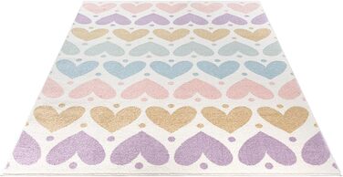 Дитячий килим Beat Kids сучасної м'якої структури, з точками, кремовий (200x280 см) - легко доглядати, стійкий колір