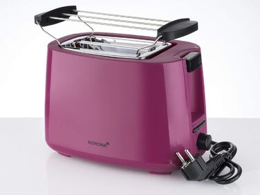 Тостер Korona 21133 зелений - 2 шматочки, 750 Вт з підставою для бургерів, функціями розморожування та підігріву