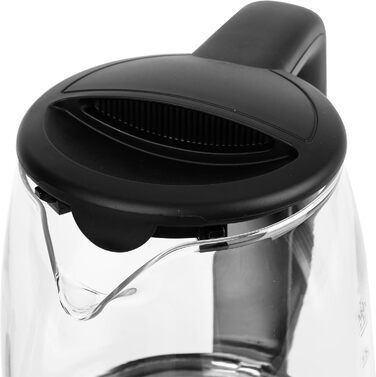 Електричний чайник EMERIO з об'ємом 1.7 л, синя LED-підсвітка, 360° підставка, скло Borosilikat, без BPA | WK-119988.7