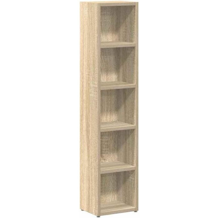 vidaXL CD-стелаж для 160 дисків, настінний, дуб Сонома, 2 шт., 21x16x93,5 см, МДФ, для офісу та дому