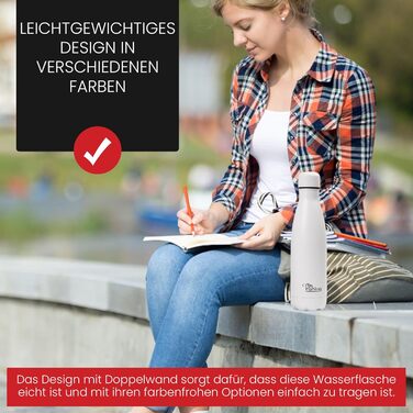 Термос-пляшка з нержавіючої сталі Otto Koning, 500 мл - подвійні стінки, вакуумна ізоляція, BPA-free