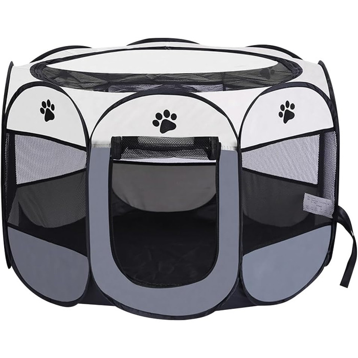 Змінний вольєр для цуценят, 73 x 73 x 43 см - вольєр для собак в приміщенні, портативний вольєр, вольєр для собак в квартиру, вольєр для собак, кроликів, котів, для дому, на вулицю, у подорожі, кемпінг