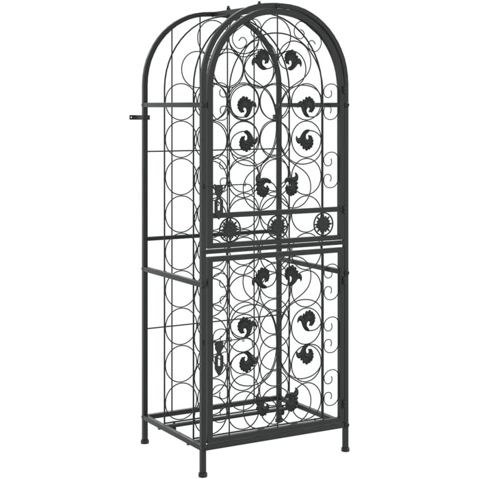vidaXL Wine Rack 35 Bottles Metal Bottle Shelf Bottle Stand Wine Cabinet (45 x 36 x 120 cm)
