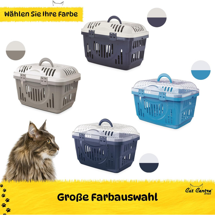 Транспортний бокс для котів Open Top, блакитний, 49 x 34 x 32 см